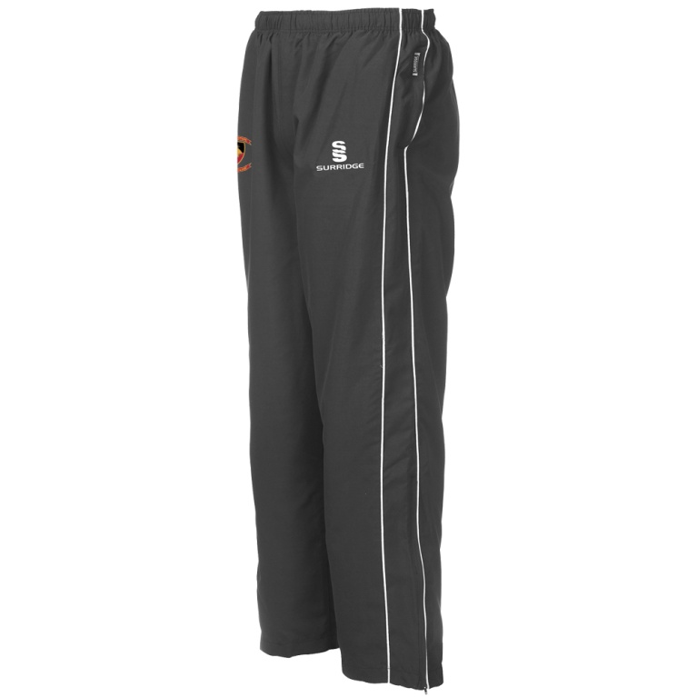 GRIFF AND COTTON Classic Tracksuit Pant With Thigh Length Zip Black Mens