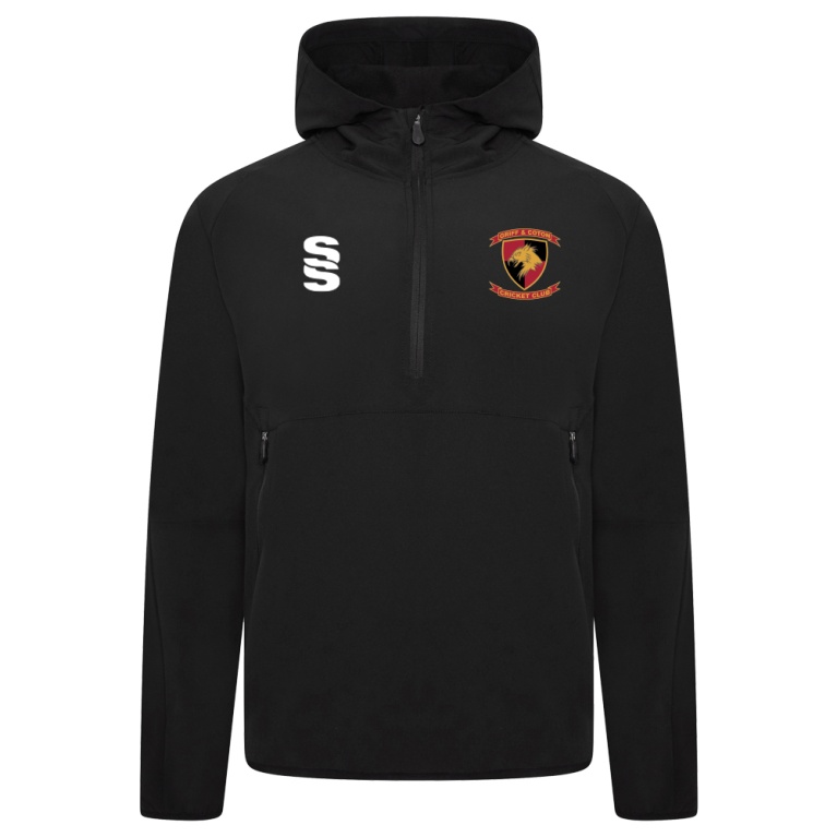 GRIFF AND COTTON Dual Elite 1/4 Zip Hoody / Rain Jacket : Black